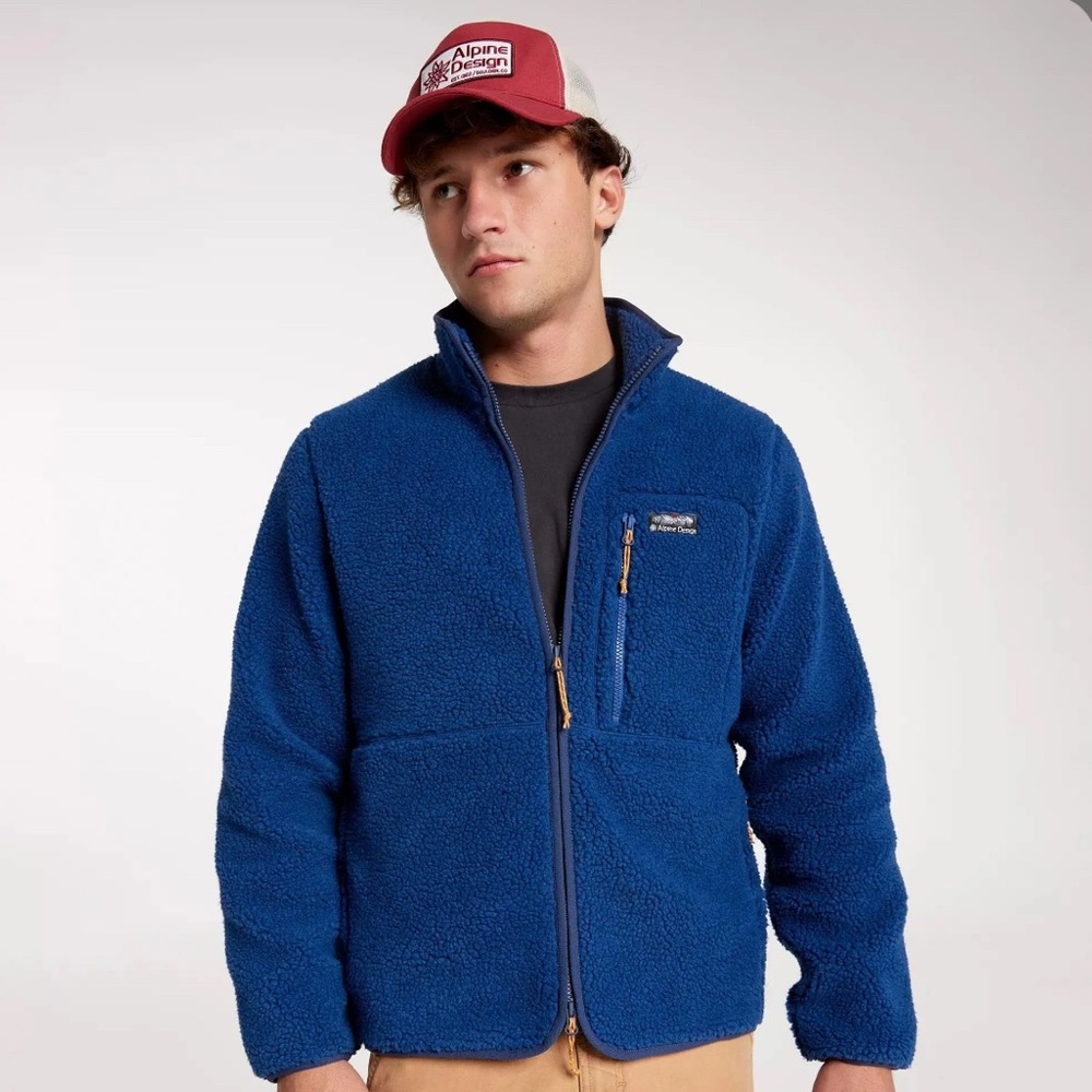 Alpine Design Men's Sherpa Full Zip Fleece
Mountain Lake Size Large blue new nwt